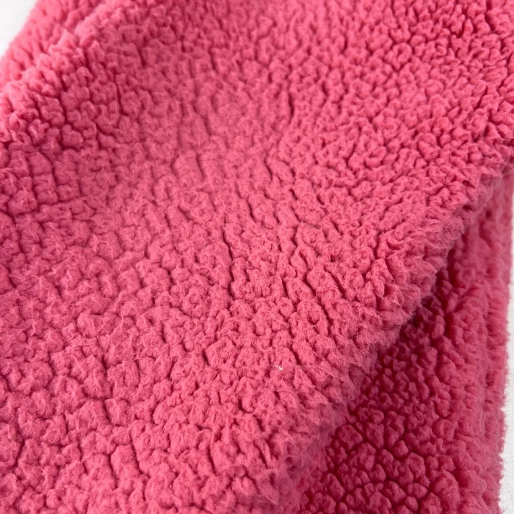 Columbia Coral Pink Fuzzy Fleece Jacket XL Full‎ Zip Girls Outdoor, Cozy READ